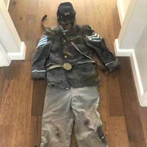 Homemade zombie soldier costume
